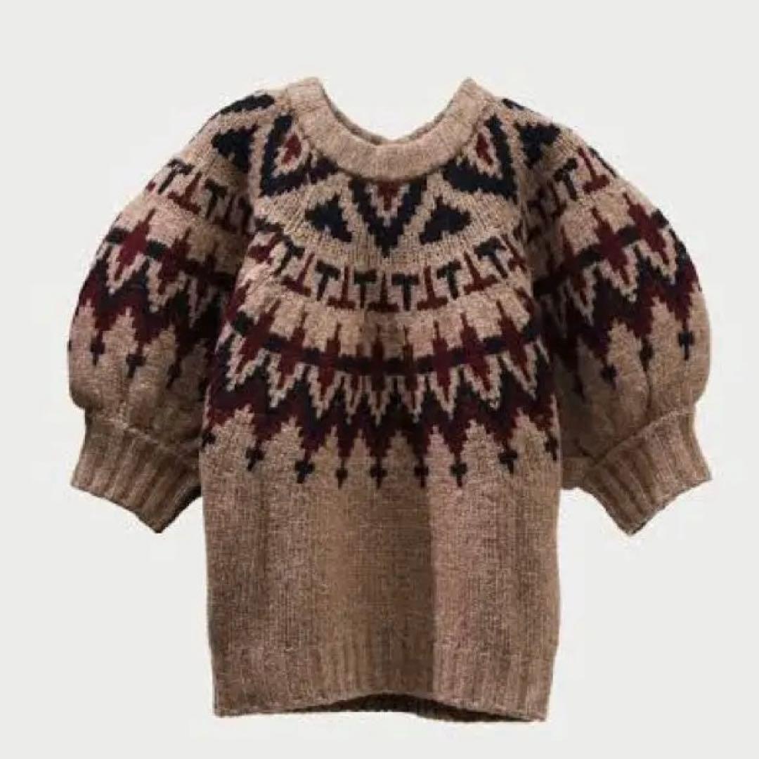 machatt 新作 ノルディック柄 ニット ローゲージノルディックニット