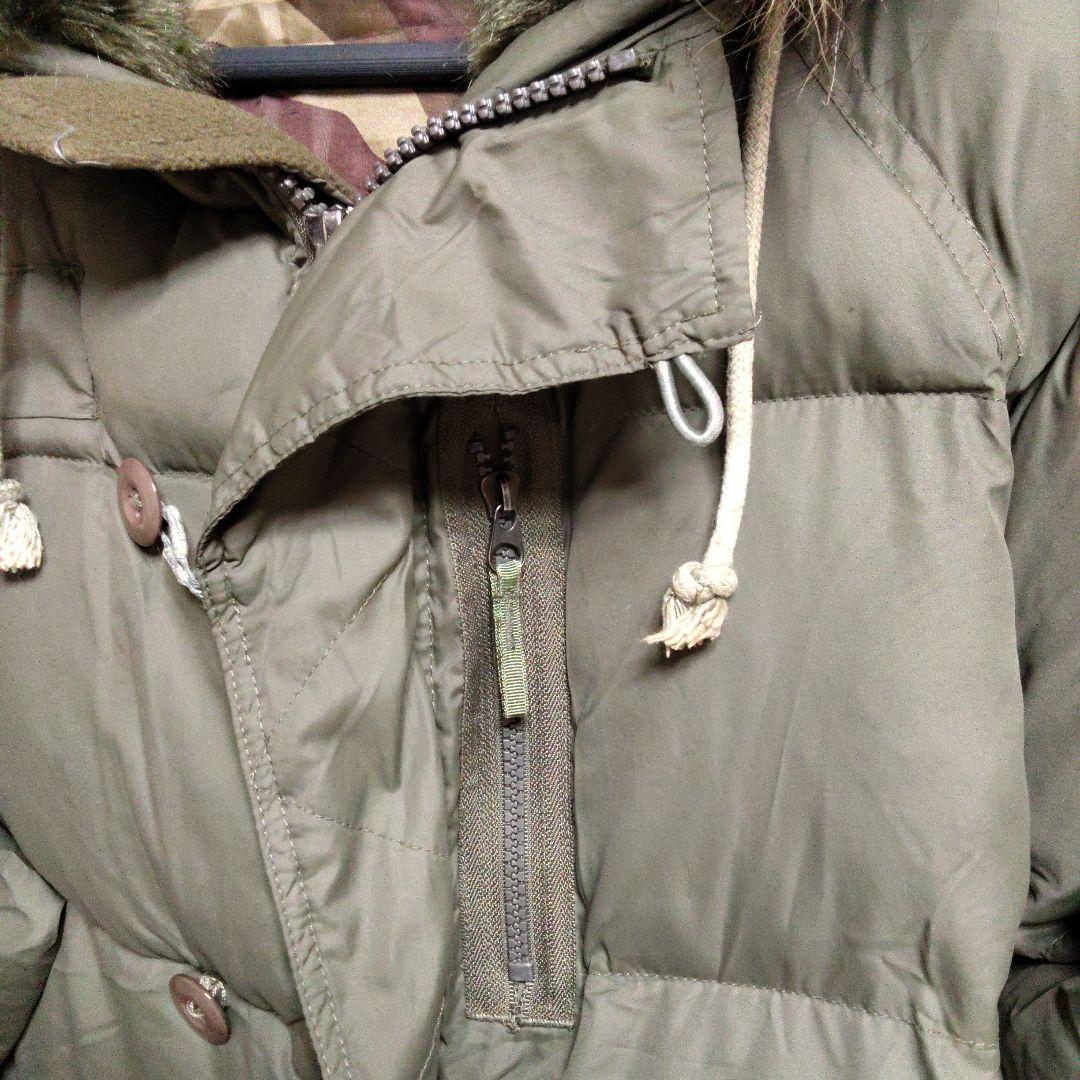 オリーブグリーン ダウンジャケット ファー付き - メルカリ