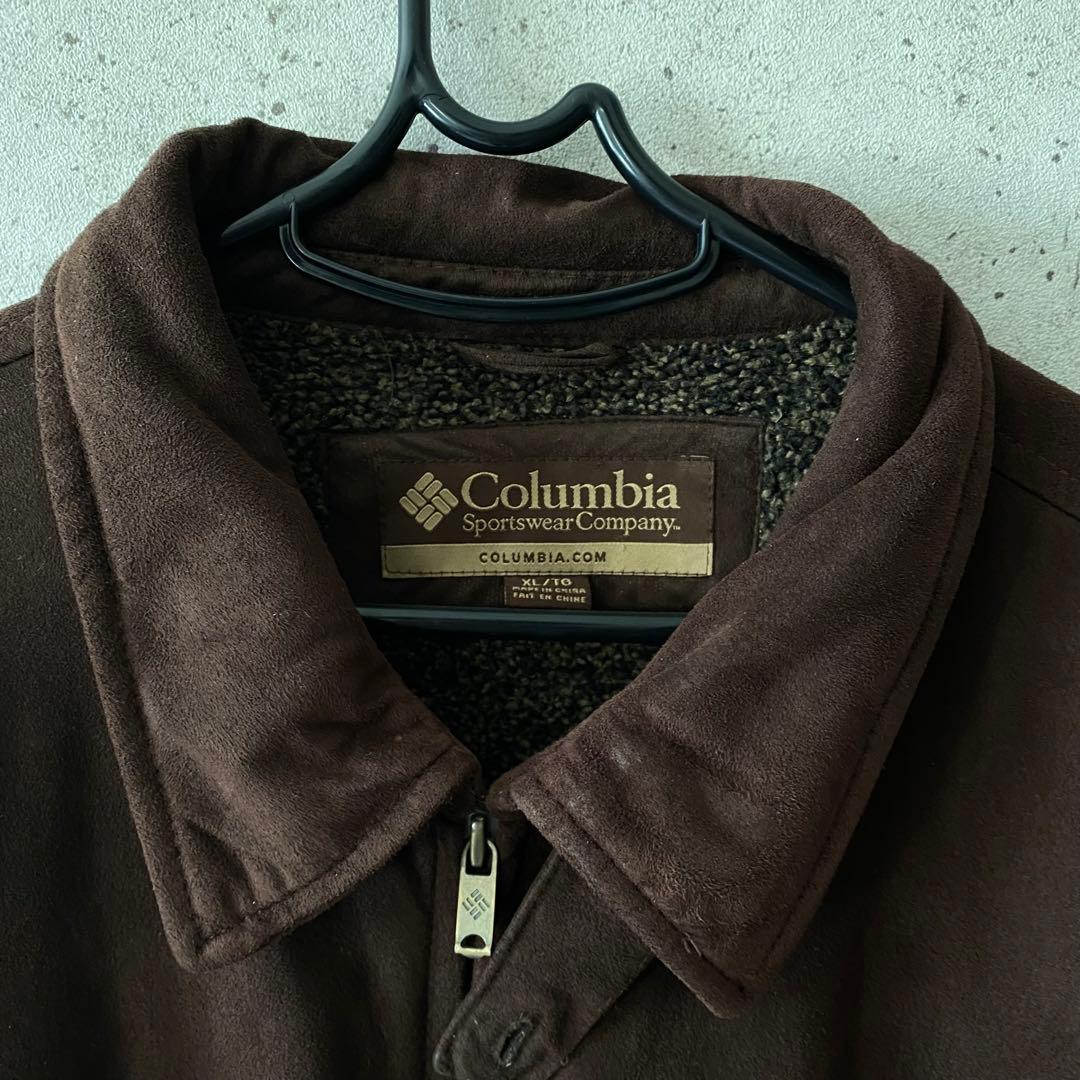 コロンビア スウェード ジャケット 古着 - メルカリ