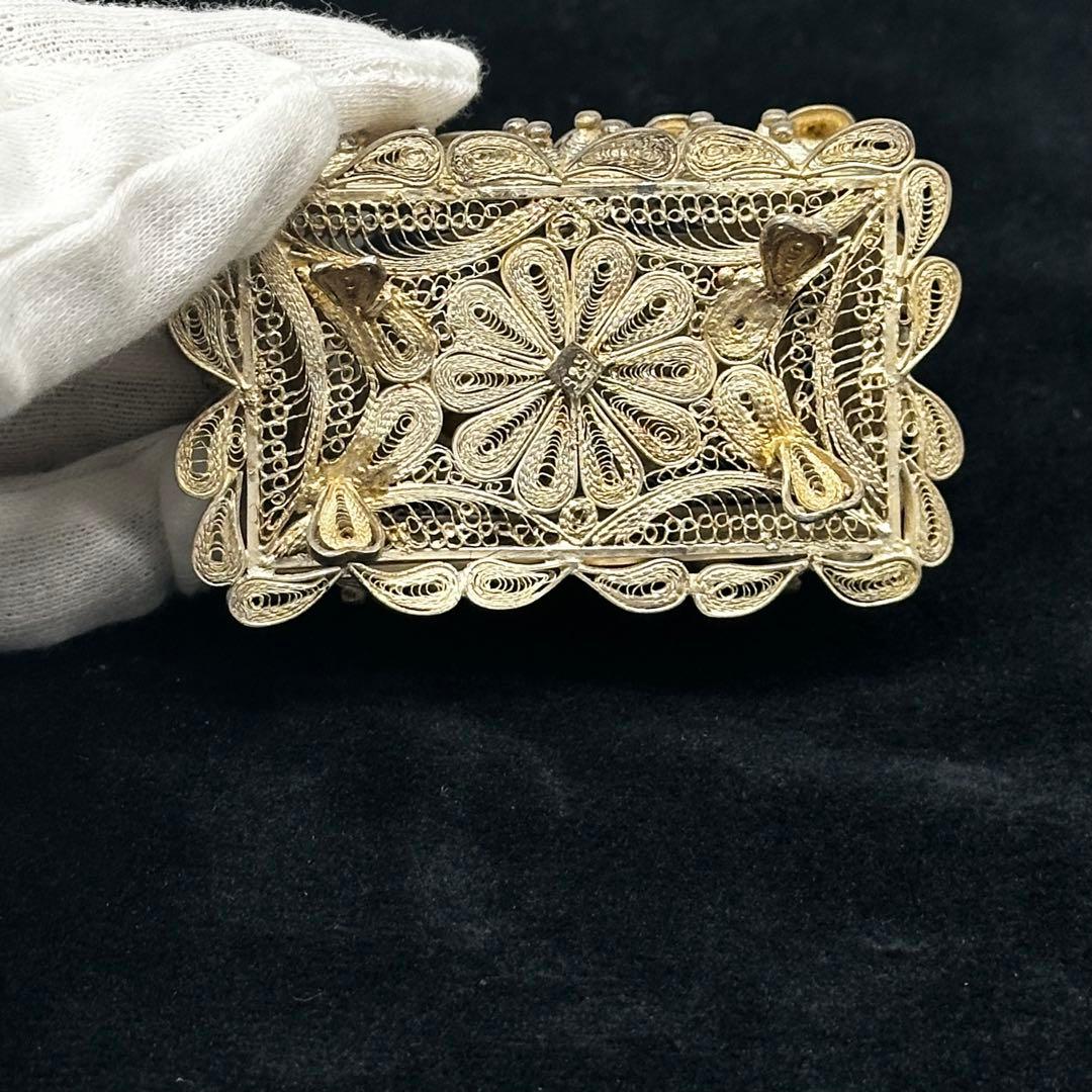 シルバー製 アクセサリーボックス 74g ジュエリーボックス 小物入れ
