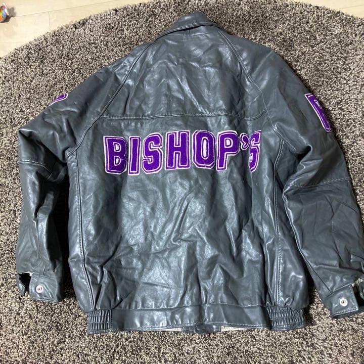 90s ビンテージ オールレザー スタジャン 希少 ビッグサイズ レア