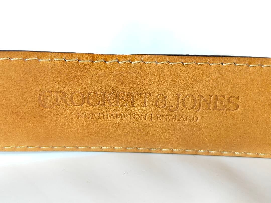 極厚】クロケット＆ジョーンズ 高級スコッチグレインカーフベルト 英国