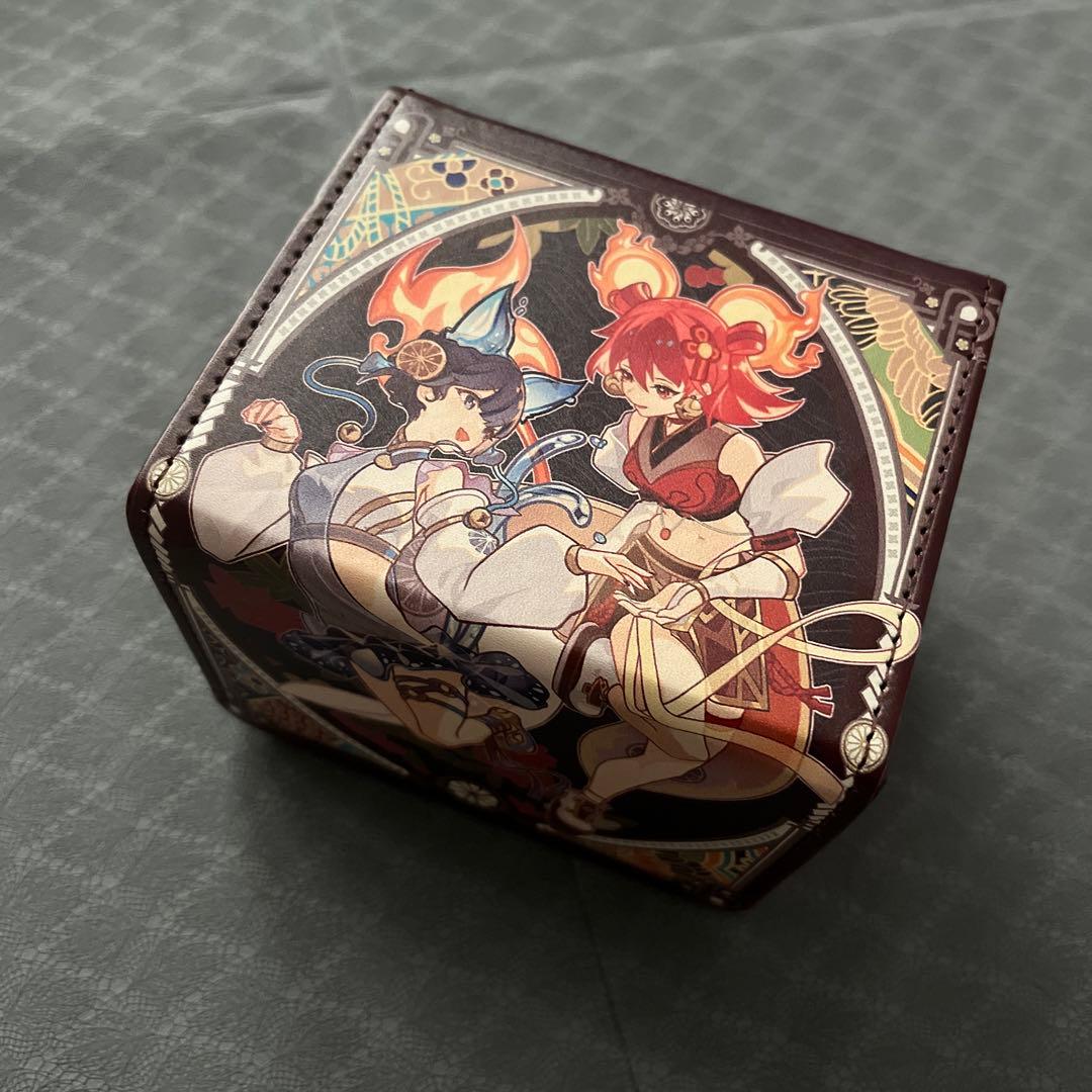 遊戯王　御巫 剣の御巫ハレ ＆ 鏡の御巫ニニ　　デッキケース 剣の御巫ハレ 鏡の御巫ニニ カード スリーブ 63×90 遊戯王 60枚入り 30