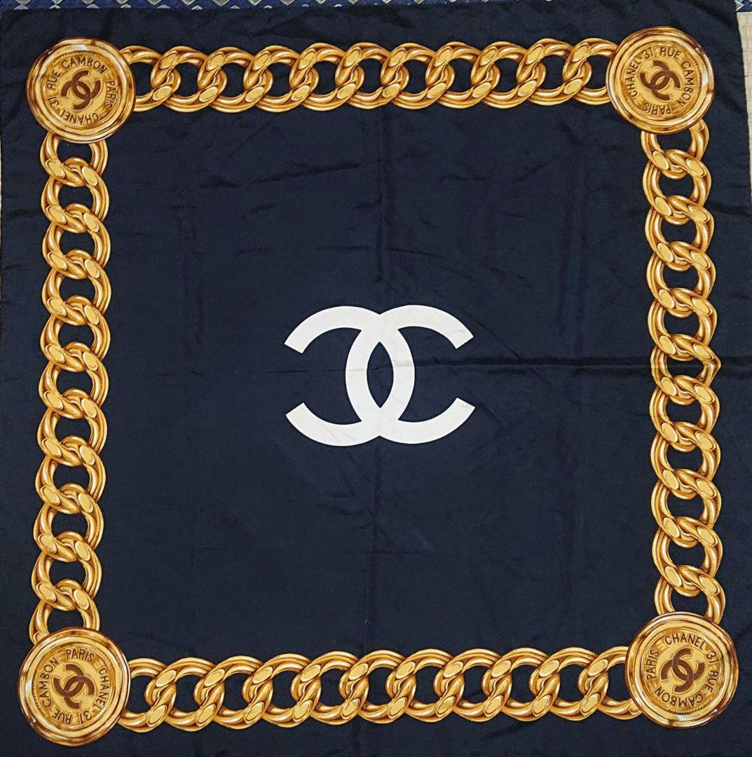 CHANEL 超極希少 シルク100% ヴィンテージスカーフ 40年前 - メルカリ