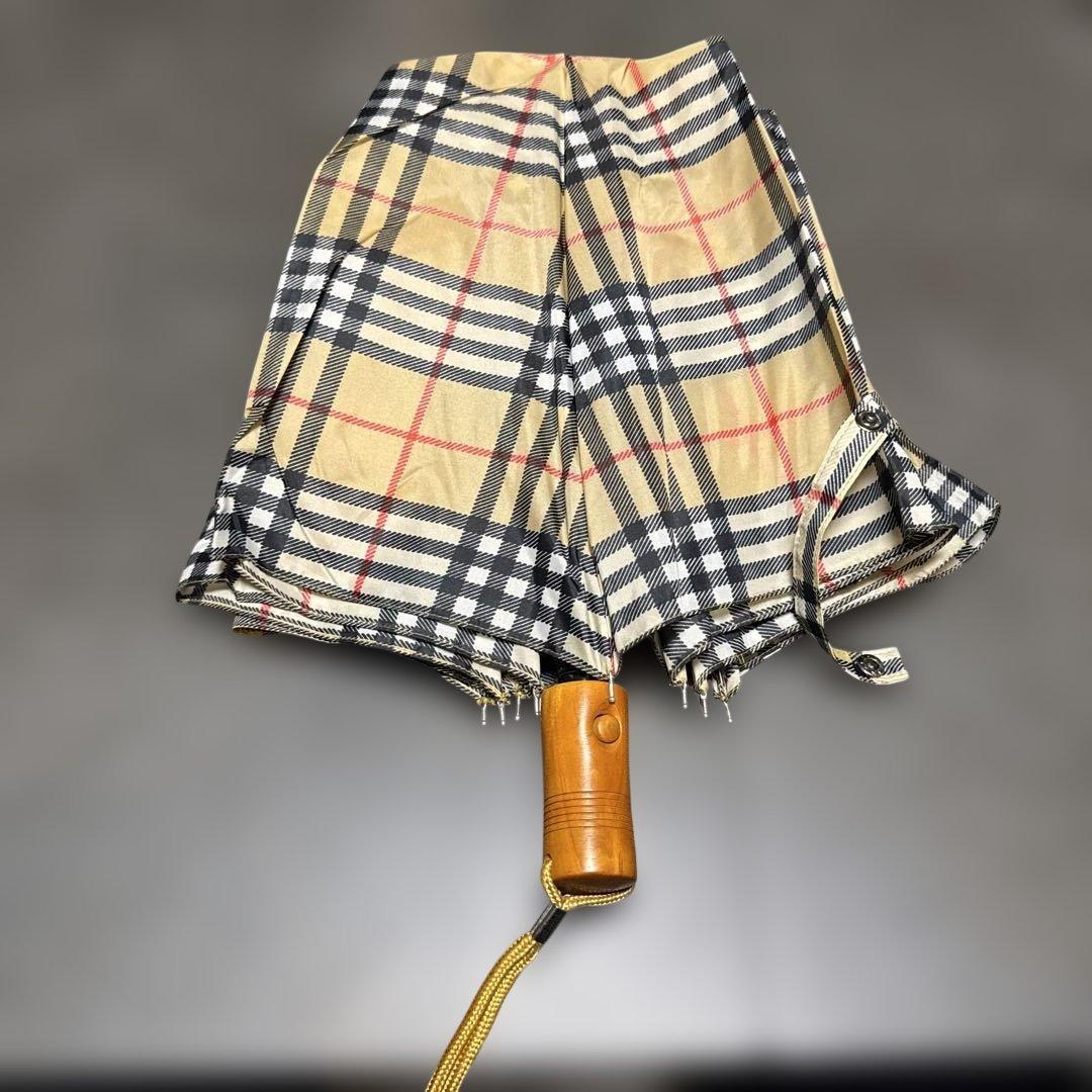 Burberry チェック柄 折りたたみ傘 - メルカリ