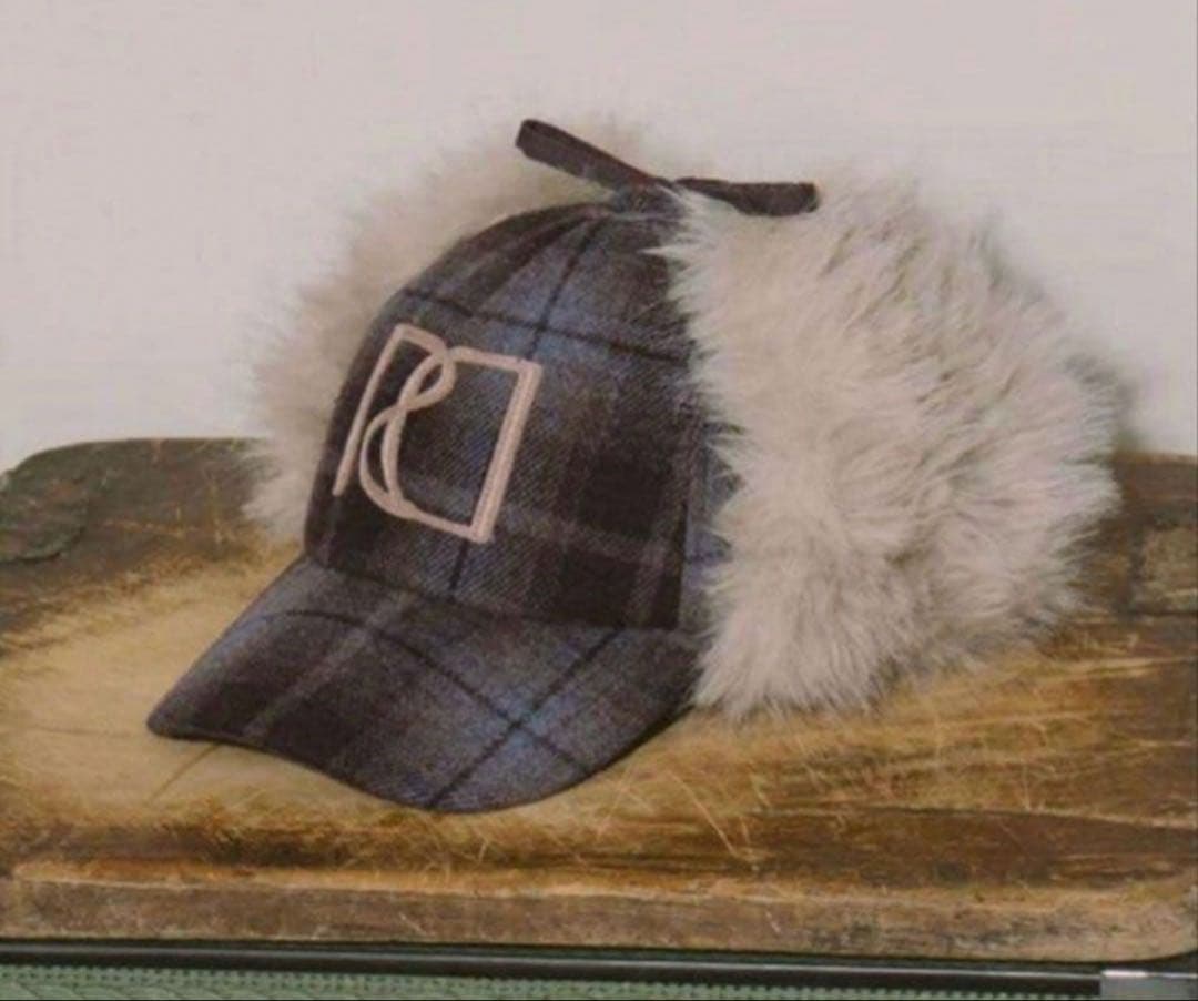 【未着用】　Darich ダーリッチ ロゴフライトキャップ ブルーブラウン 帽子 未着用】 Darich ダーリッチ ロゴフライトキャップ ブルーブラウン