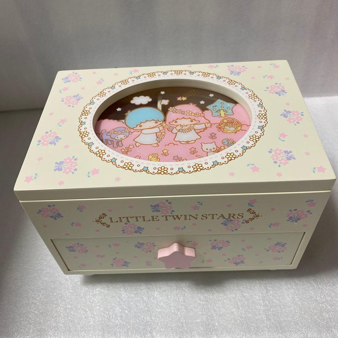 新品未使用 キキララ リトルツインスターズ 木製 チェスト