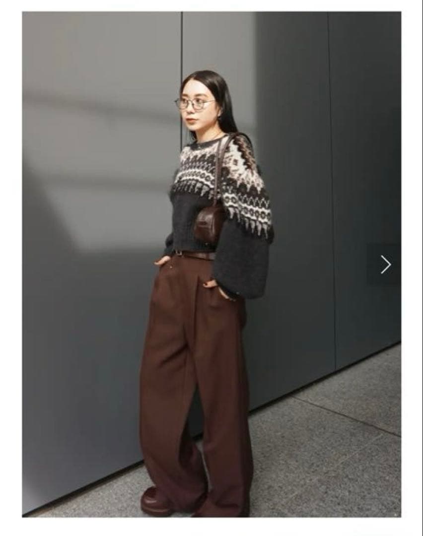 ameri UND 2WAY LADY NORDIC KNIT CARDIGAN - メルカリ