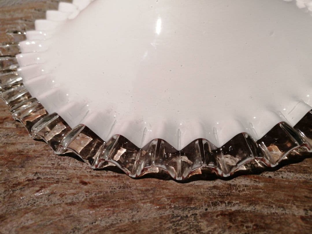 【最終価格】大正ロマン　乳白・ピンク・透明三色電笠