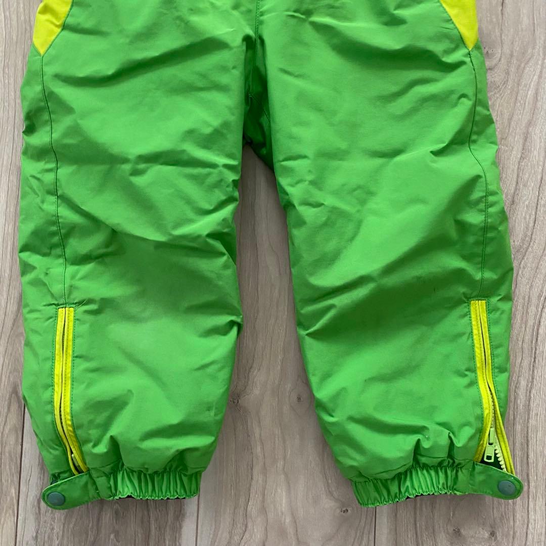 モンベル キッズ スノーウェア スキーウェア つなぎ 100 黄色 緑