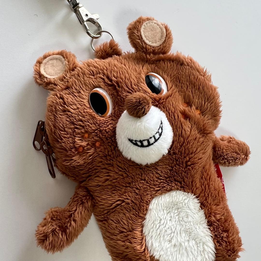 GLADEE グラディー】ふわふわ くま ぬいぐるみ ポーチ ネック