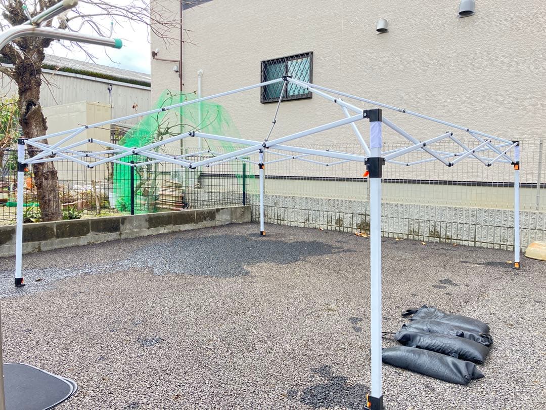 タープテント骨組み タープテント フレーム 単品 6m 3m 交換用 骨組みのみ 当社タープ