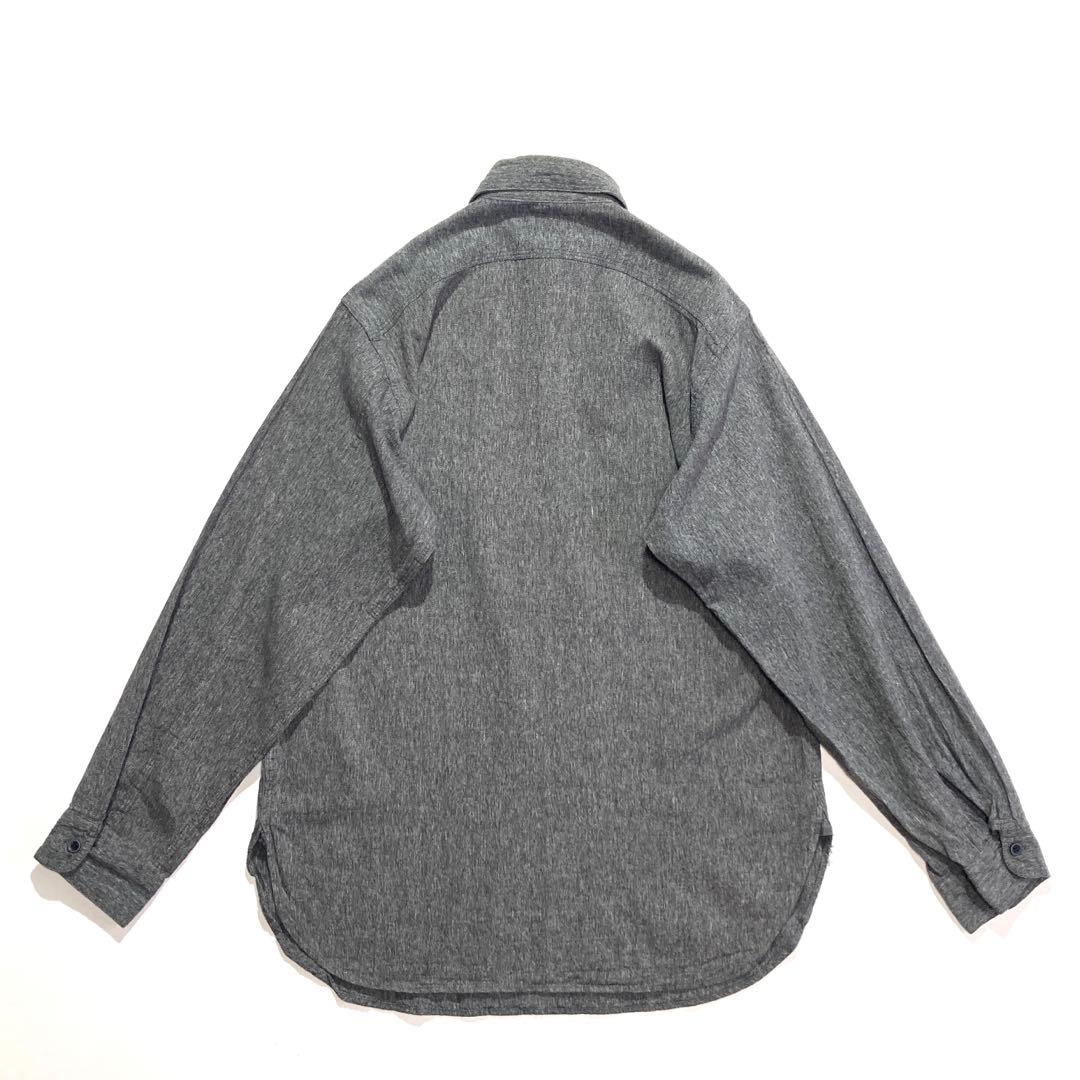 BIG SMITH ハーフジップ ブラックシャンブレーシャツ チンスト 復刻