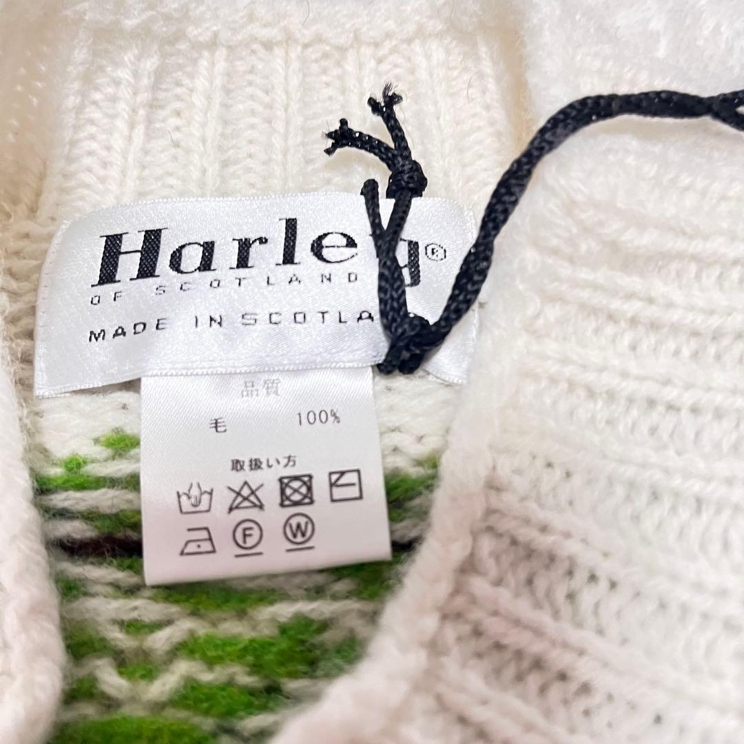 新品タグ付き ハーレーオブスコットランド ノルディック柄 ニット 38