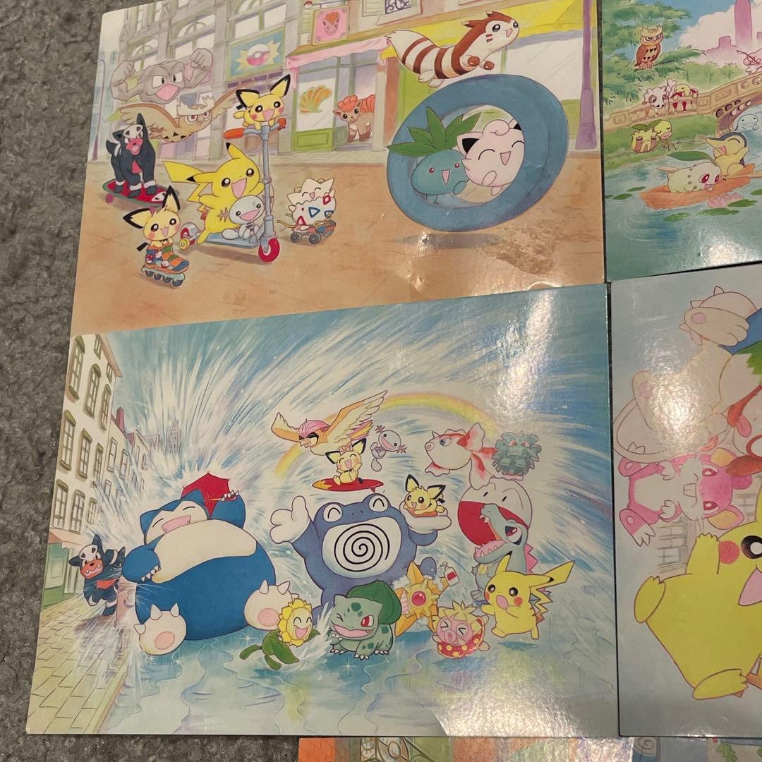 ポケモンポストカード5枚 ふくやまけいこ 非売品 金銀 クリスタル