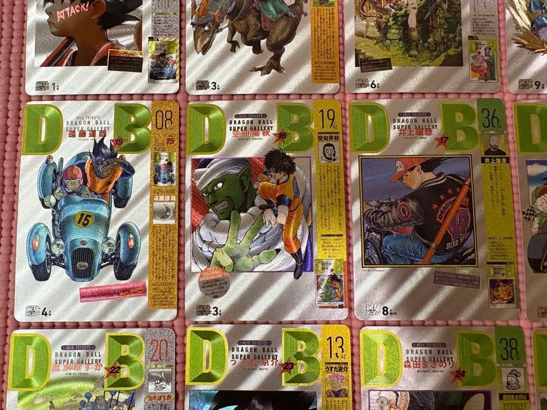 42枚　ジャンプ作家　キラカード　ドラゴンボール表紙