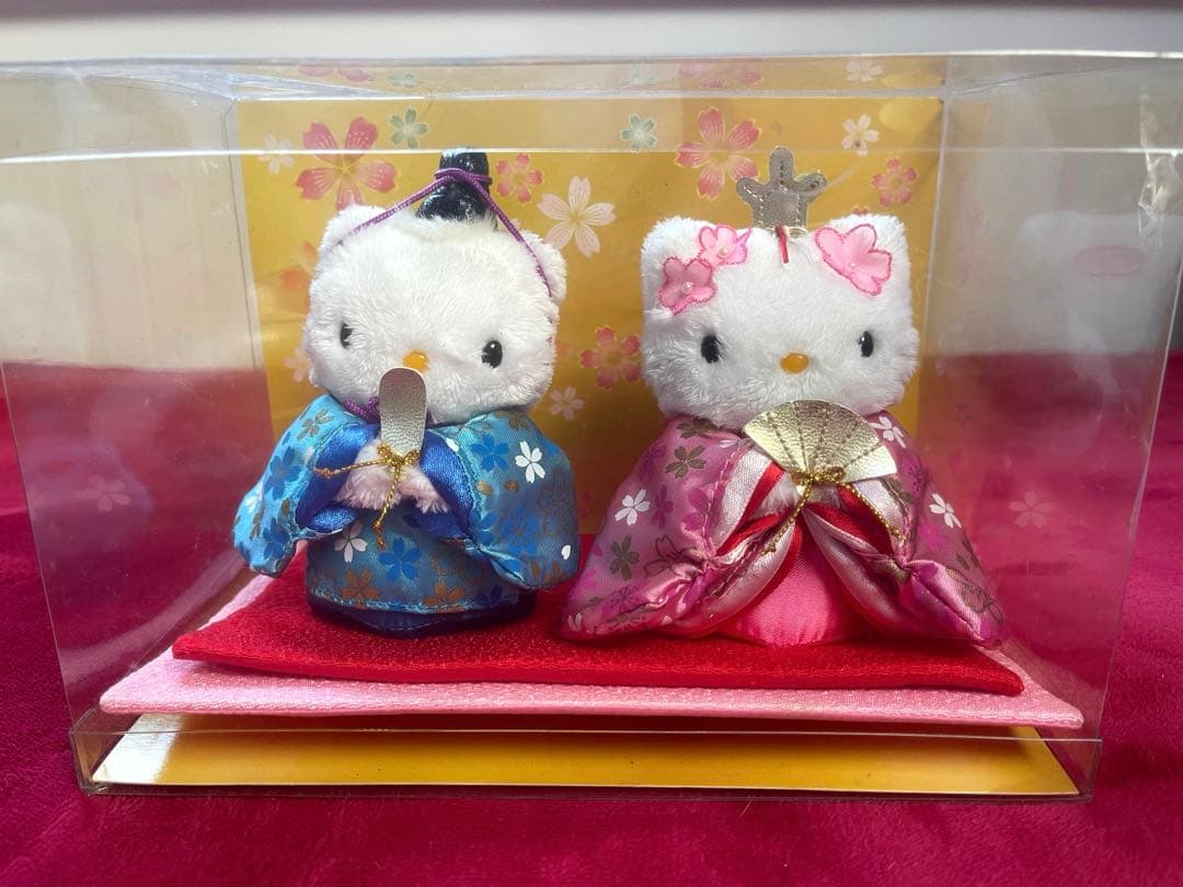 レア☆キティ ダニエル 雛人形 着物 ぬいぐるみ 結婚 ドール 2セット
