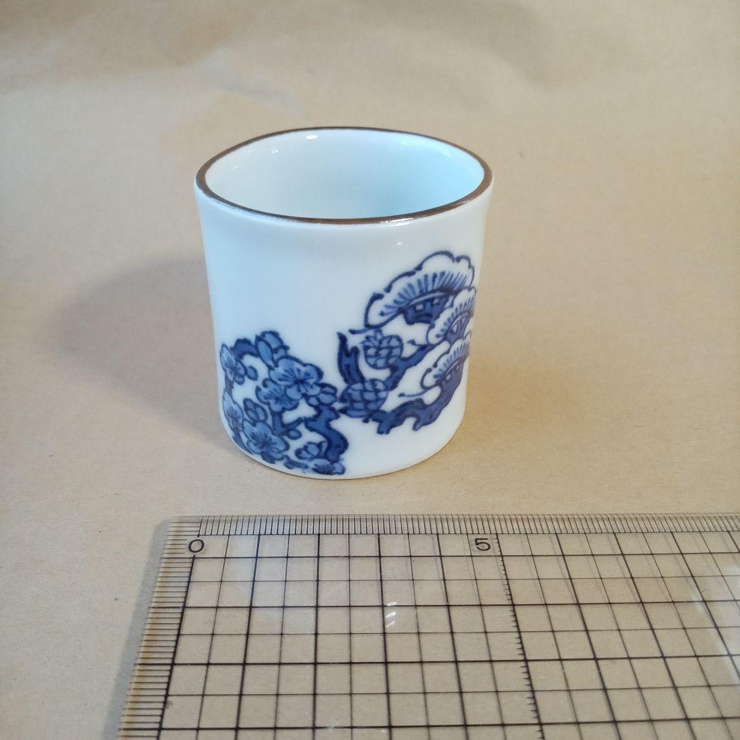 更にお値下げ！真葛　香斎　染付　蓋置　松竹梅　紙箱　桐箱　共布あり 桜川蓋置 真葛窯 宮川香斎(作) 共箱 | 古美術ささき