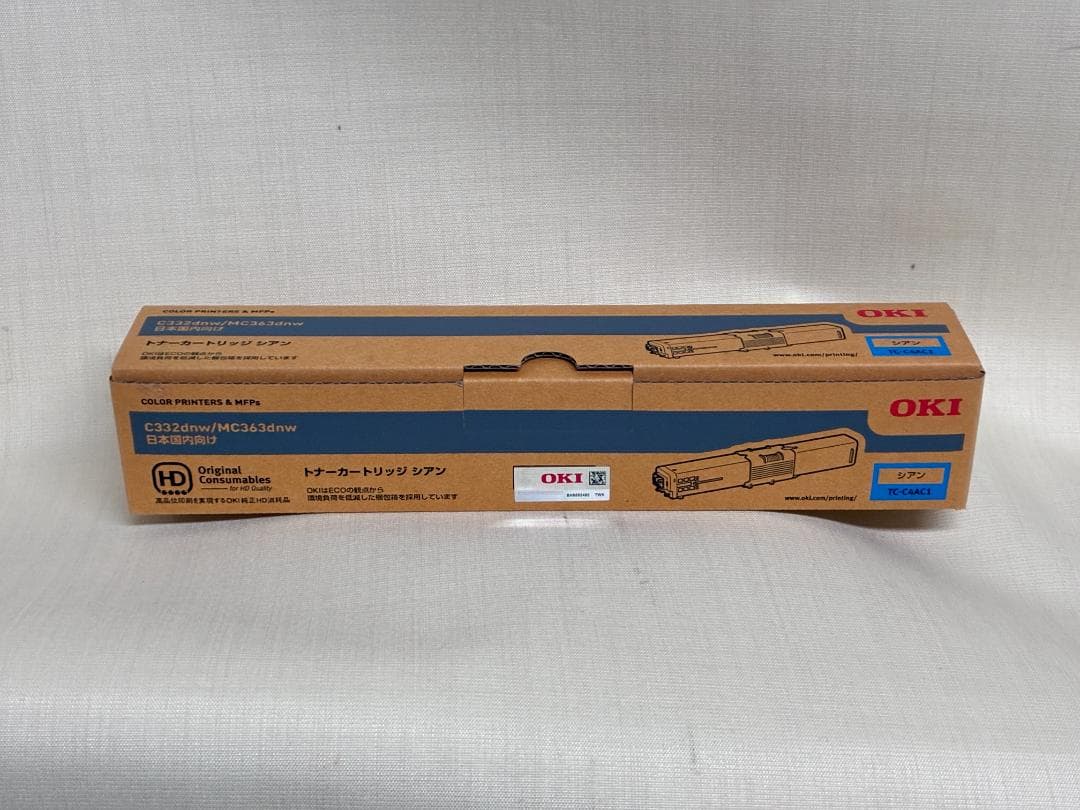 値下げOKI オキ 沖 トナーカートリッジ シアン TC-C4AC1　新品未使用 沖データ（OKI） 純正トナー TC-C4AC1 シアン 1個 - アスクル
