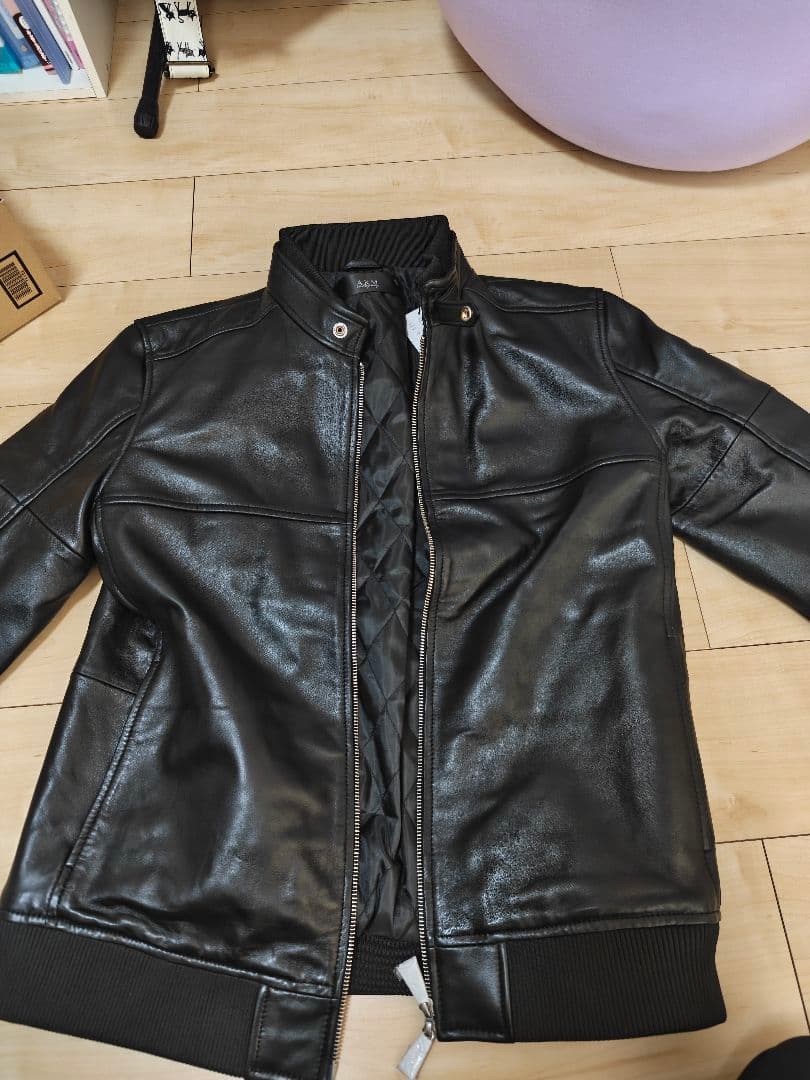 AKM Contemporary 中綿レザーブルゾンXLブラック 未使用 - メルカリ