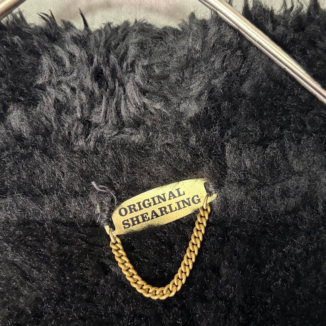 極上 イタリア製 リアル ムートン コート 黒 本革 shearling - メルカリ