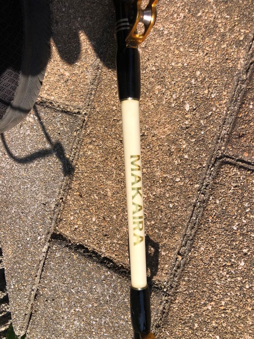 カーボンファイバー スピニングロッド 2.1m 黒オレンジ