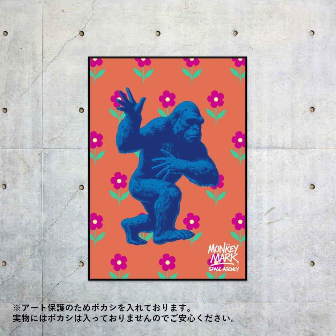 MONKEY MARK ポーズするブルーゴリラ A1サイズ ゴリラ 動物 猿 ポーズの写真素材 - PIXTA