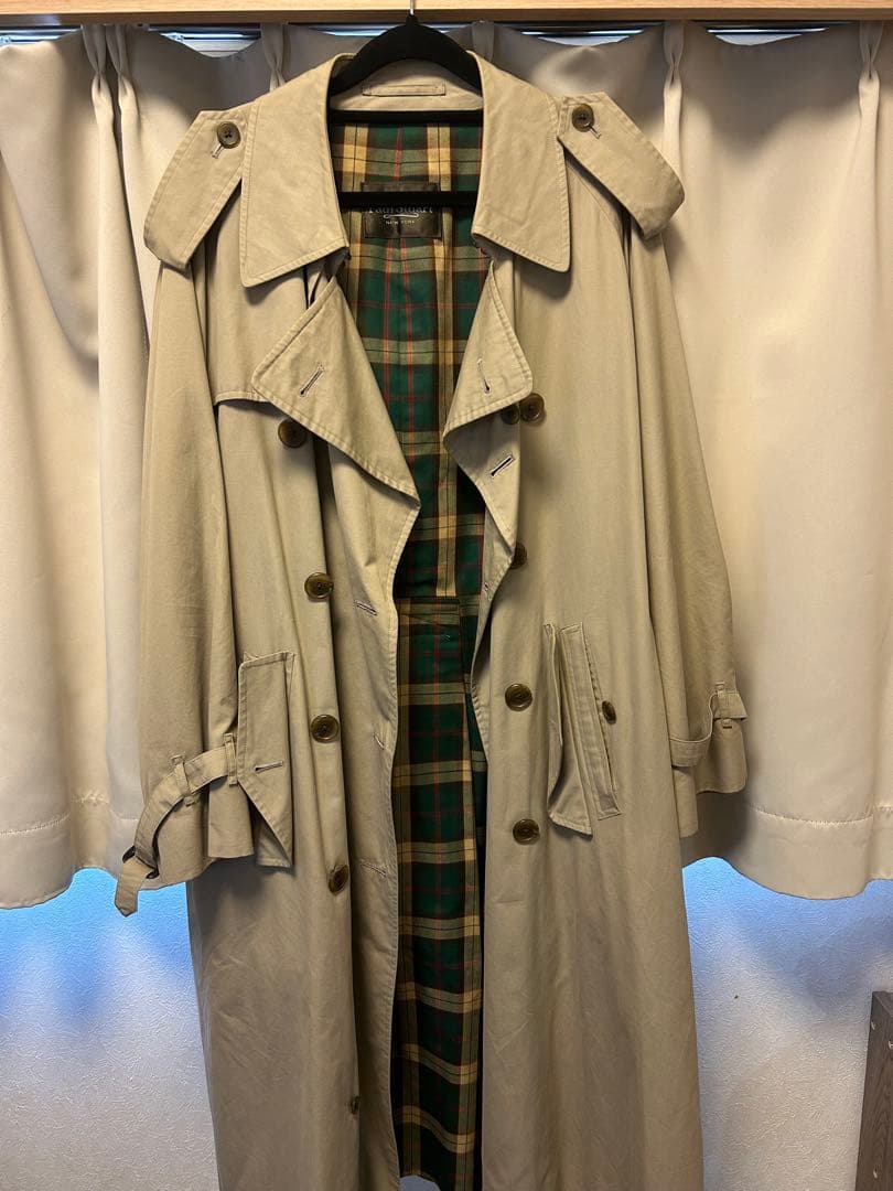 マ*タ様 PaulStuart ポールスチュアート 一枚袖トレンチコート　ダブル PAUL STUART トレンチコート 一枚袖 ダブルブレステッド バルマカン