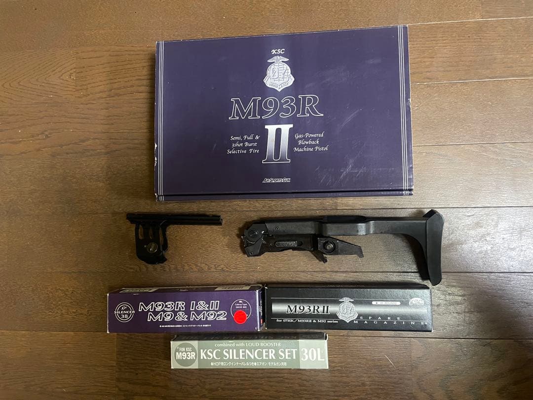KSC M93R-II ヘビーウェイトモデル サイレンサーメタルストック セット KSC M93R II Metal GBB Pistol (SYSTEM 7) – Rainbow 8
