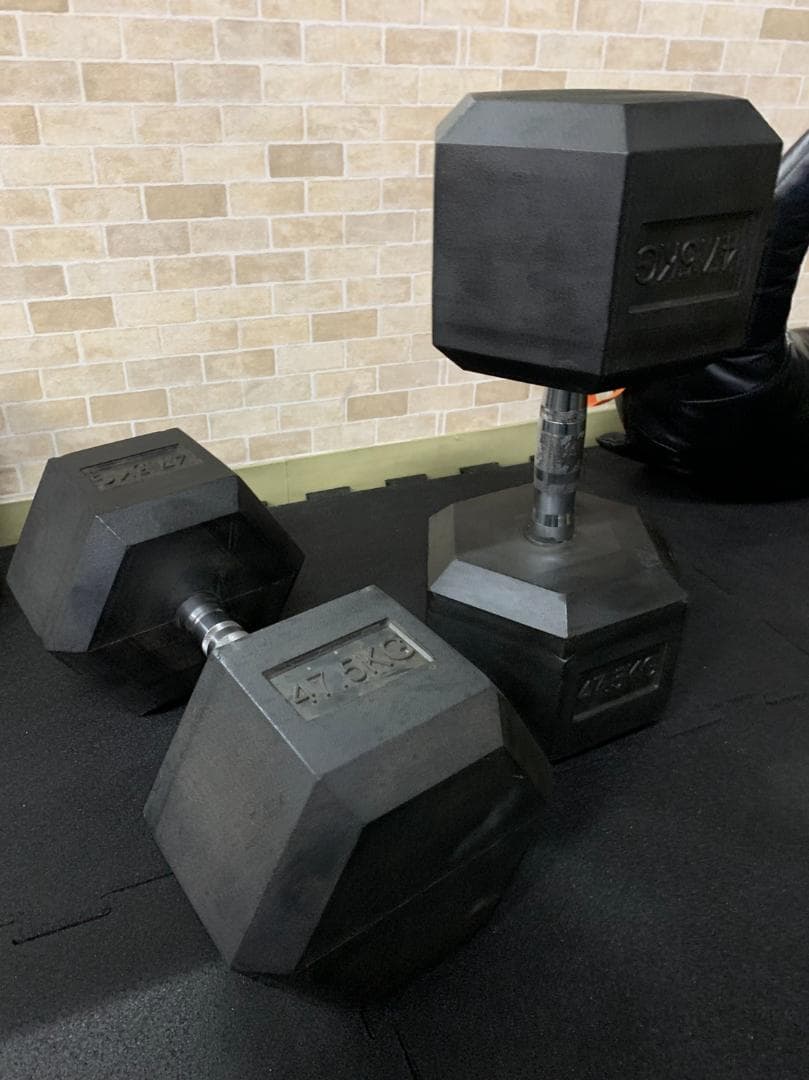 5000円引きヘックス ラバーダンベル　37.5kg 2個