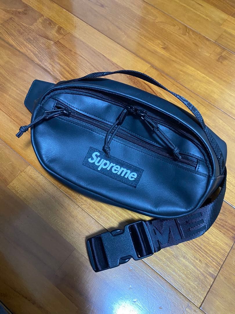 Supreme 23FW レザーウエストバック　ブラック Supreme シュプリーム 2023AW Leather Waist Bag レザーウエストバッグ