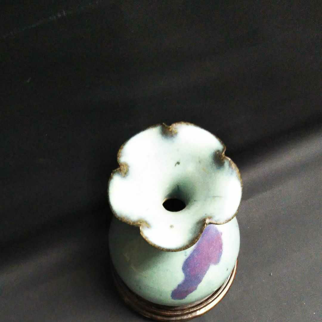 中国古美術/鈞窯天藍釉紫班百合口玉壺/北宋代/ - メルカリ