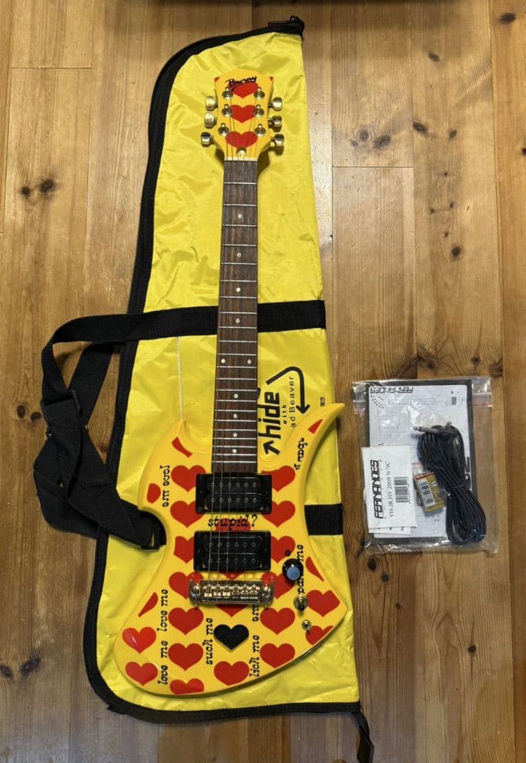 【未使用】イエローハートjr ミニギター X Hide Signature hide イエローハートjr ミニギター X Hide Signature ヒデ - メルカリ