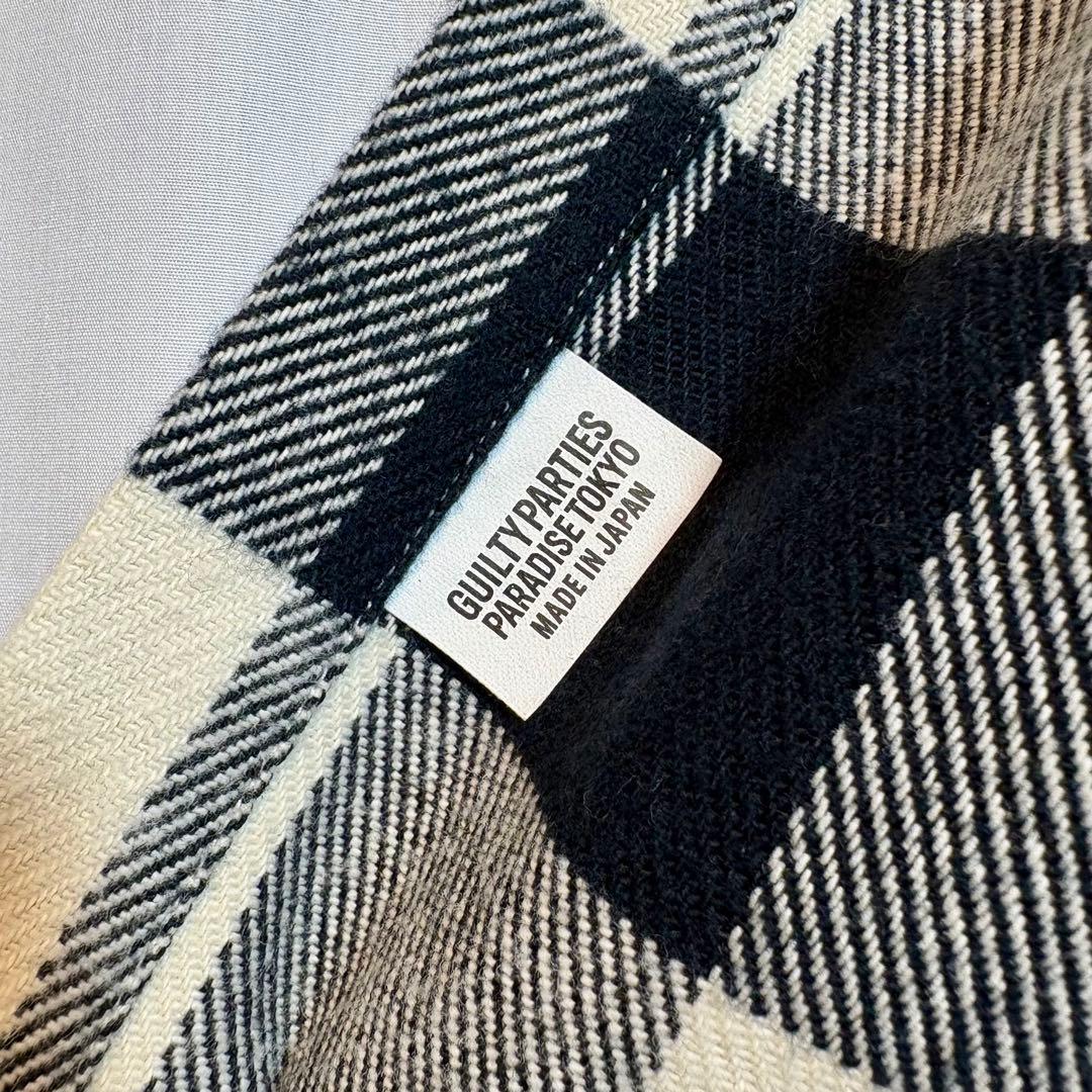 定番】WACKO MARIA フランネルチェックシャツ L 日本製 白黒 - メルカリ