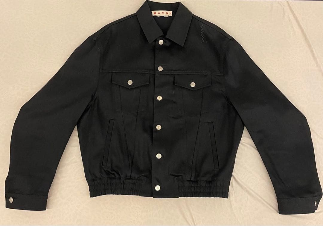 MARNI ブラックジャケット Marni コントラストステッチ ジャケット | ブラック | FARFETCH JP