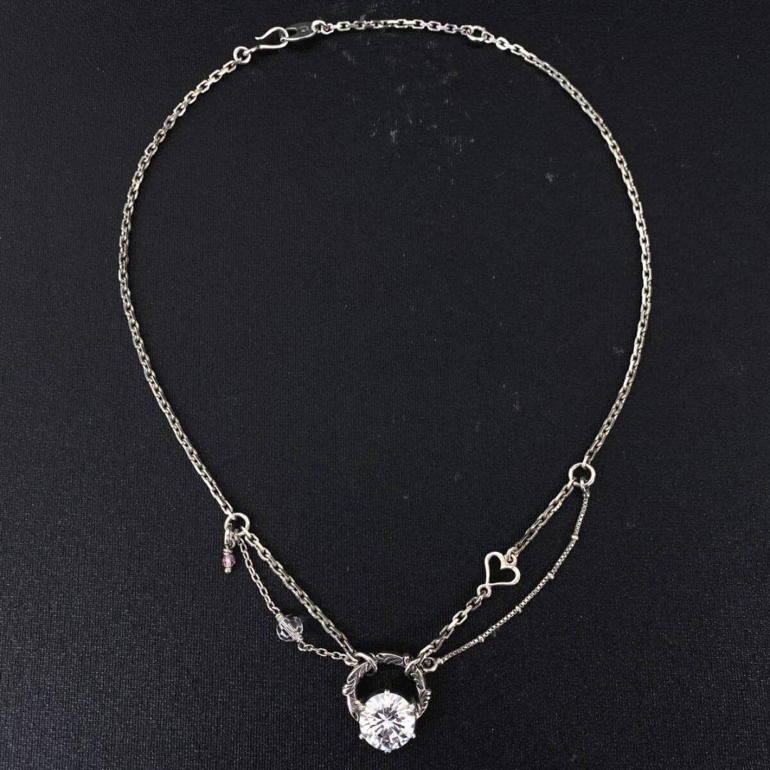 あるじゃん シルバー925 唐草 リング ペンダント ハート フック