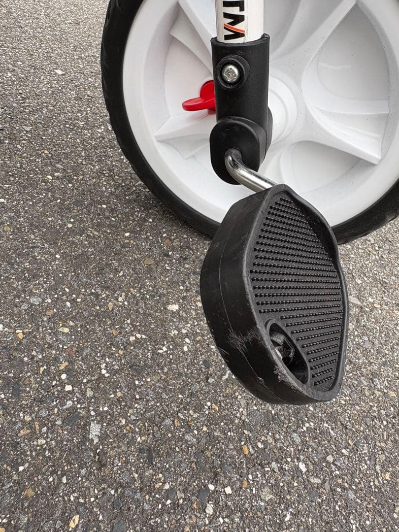 BTM 三輪車 折りたたみ ホワイト/グレー