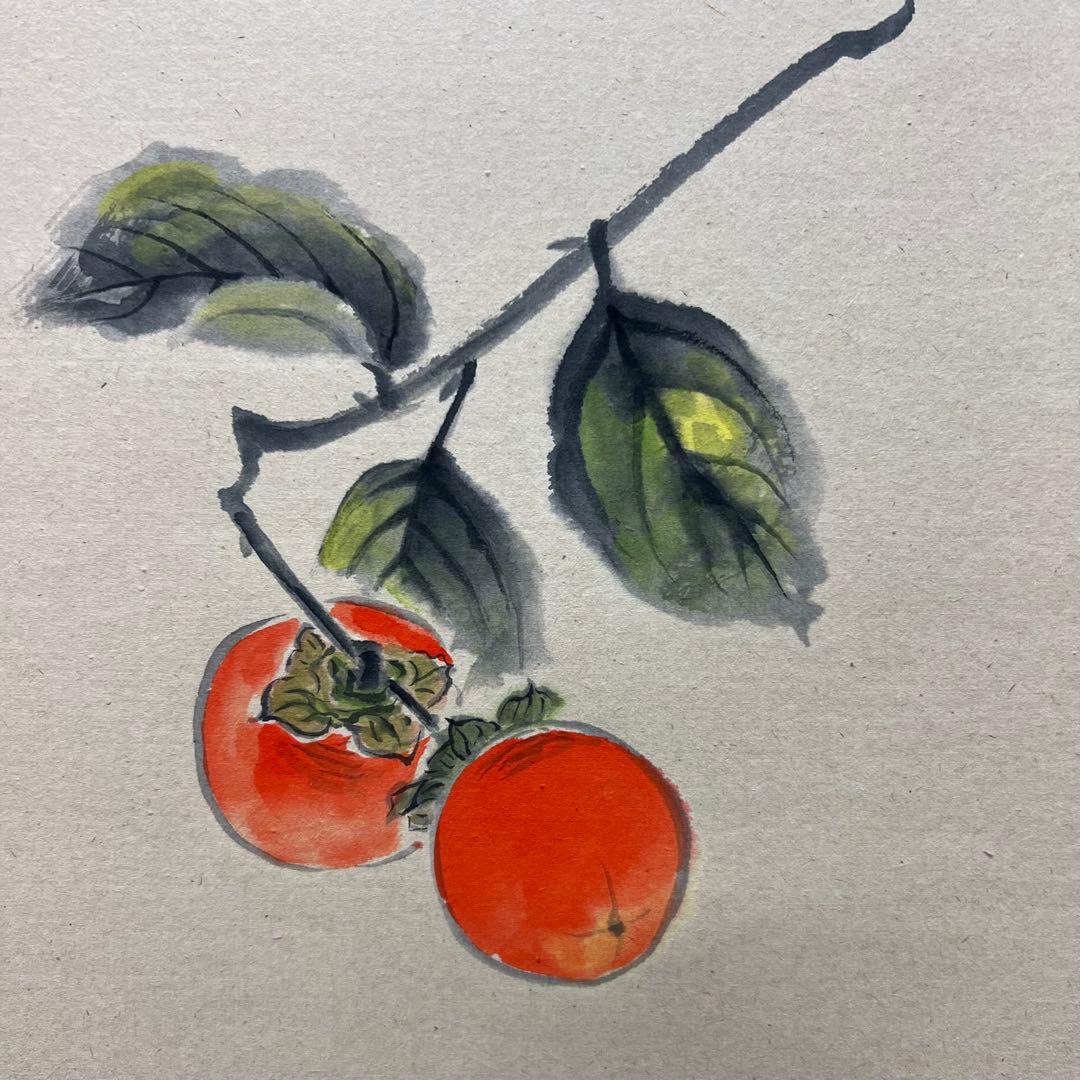 4136 大仙桃林「秋禾図」 共箱 肉筆 日本画 掛軸 臨済宗 大徳寺 禅語