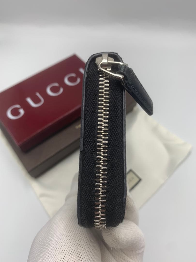 超人気✨美品✨グッチ ジッピーウォレット シマレザー シェリーライン