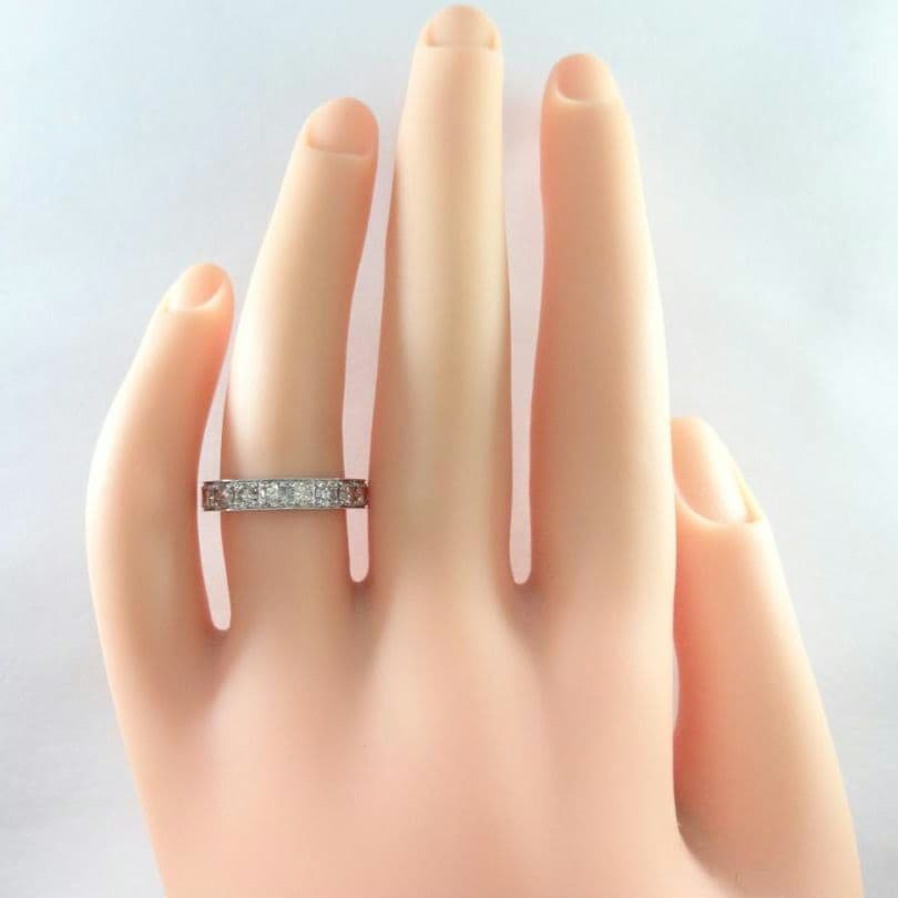 【澤田様】1.00ct　ダイヤモンド　ストレート　ハーフエタニティリングプラチナ