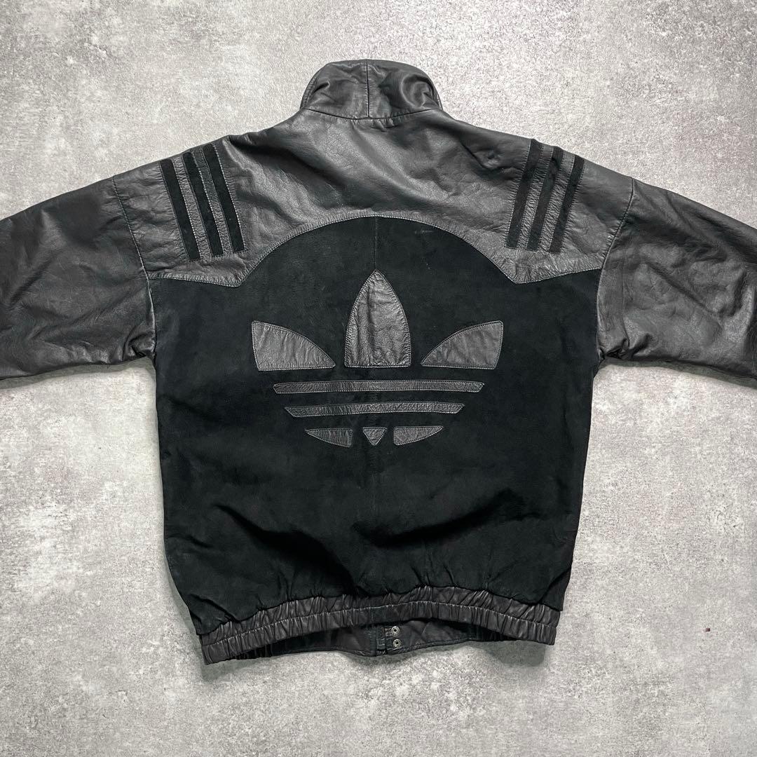 激渋 80s adidas RUN DMC レザートラックジャケット】 - メルカリ