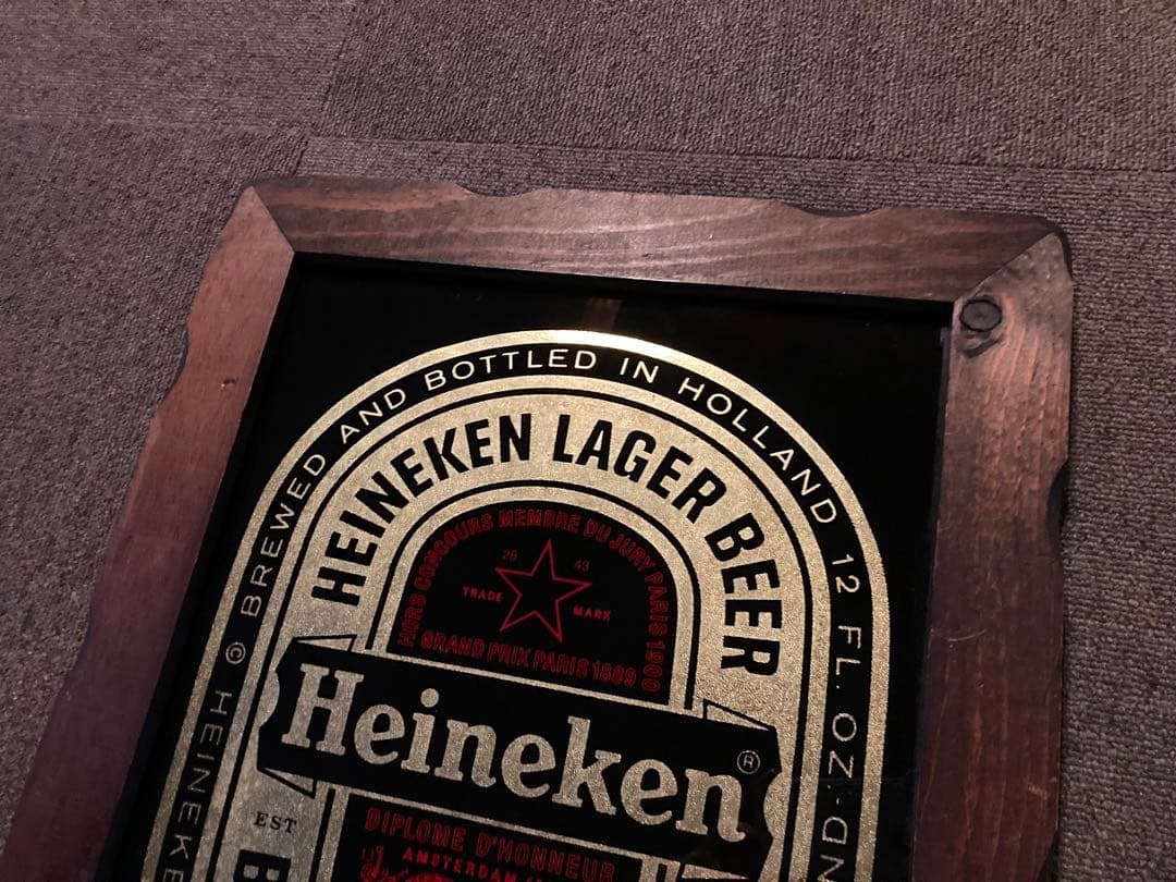 ハイネケン ビンテージ 看板 パブミラー レトロ アメリカン雑貨 バー