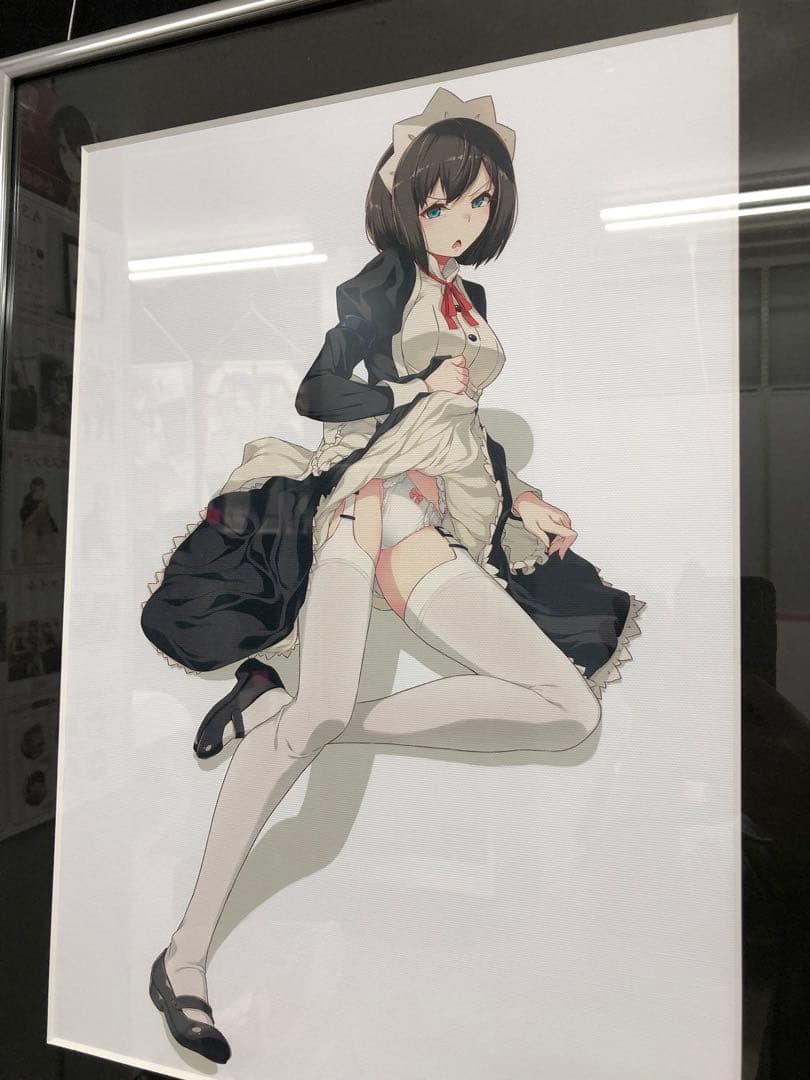 40原先生 直筆カラーイラスト サイン色紙 2018年 嫌パンイラスト展 当選品