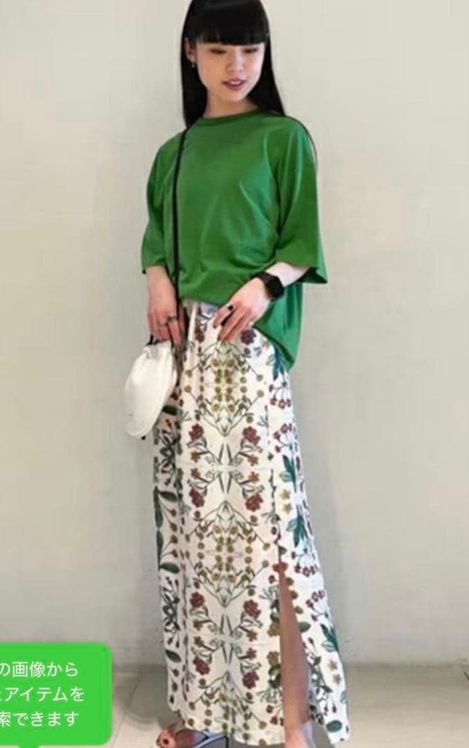 caban シルク パレルモフラワープリントサイドスリットスカート - メルカリ