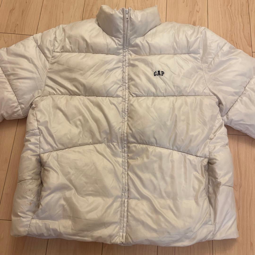捨てます GAP ダウンジャケット 白 - メルカリ