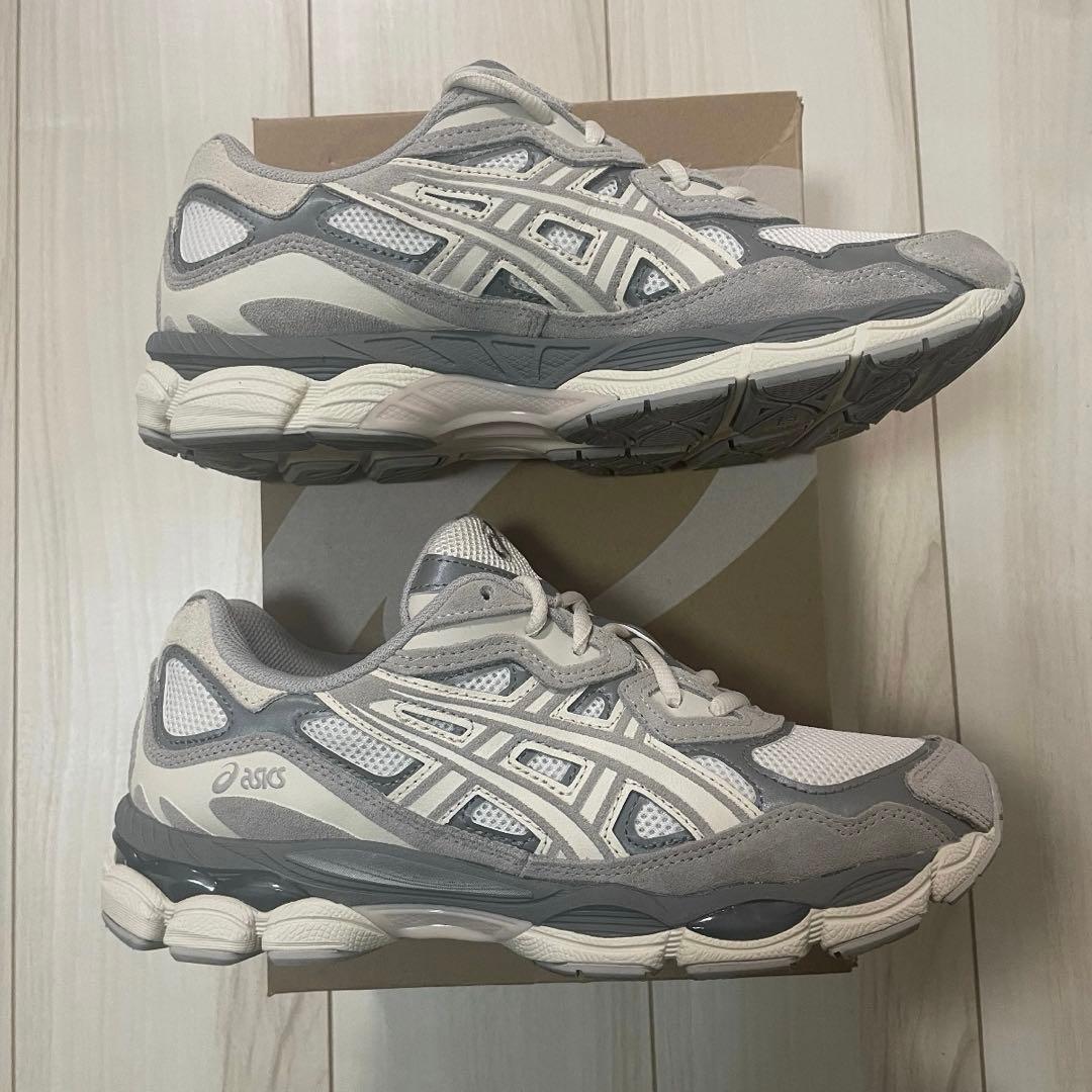 靴 ASICS gel nyc cream oyster gray 26.5cm