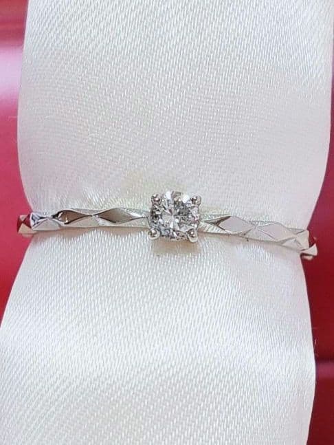 新入荷 未使用品 pt950 天然ダイヤモンド 0.08ct リング