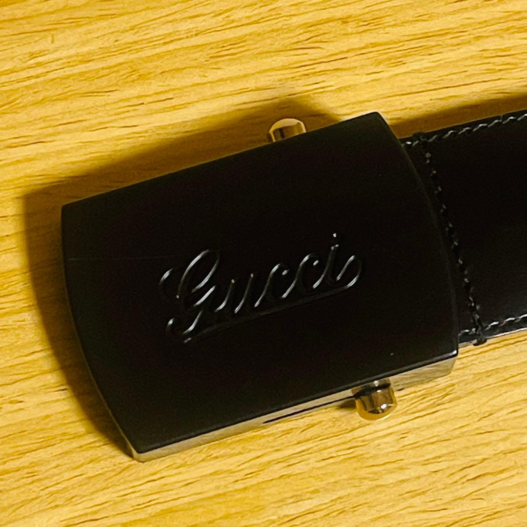 美品・希少】グッチ ガチャベルト 筆記体ロゴ 189799 グリーン