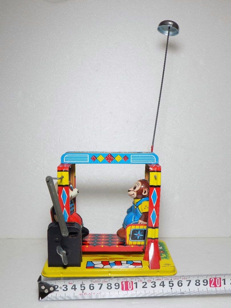 希少 米屋ブリキ ゼンマイ【PLAYFUL ANIMAL SWING】動作品 - メルカリ