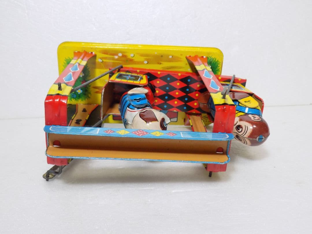 希少 米屋ブリキ ゼンマイ【PLAYFUL ANIMAL SWING】動作品 - メルカリ